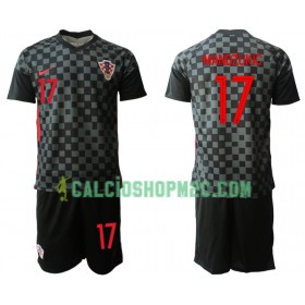 Croazia Mario Mandzukic 17 Bambino Maglia Trasferta Euro 2020 Manica Corta (+ Pantaloncini)